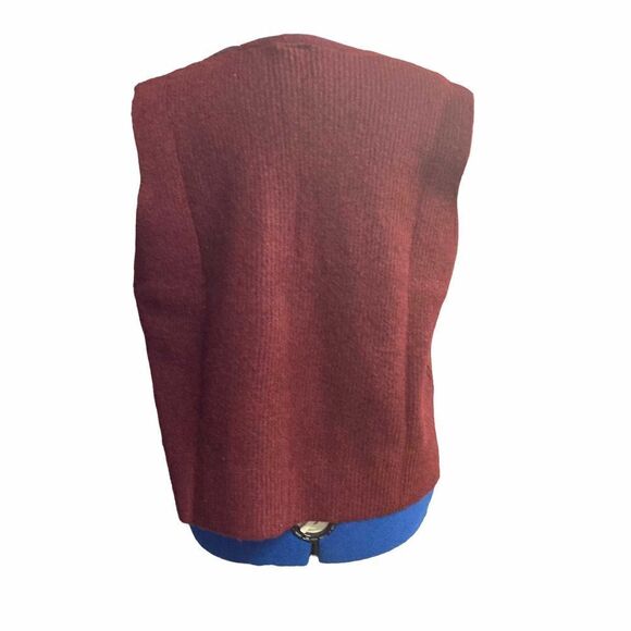 SCOOP Women’s Cable V-Neck Split Sweater Vest Size XXXL/3XG (22) Red New - Picture 2 of 7